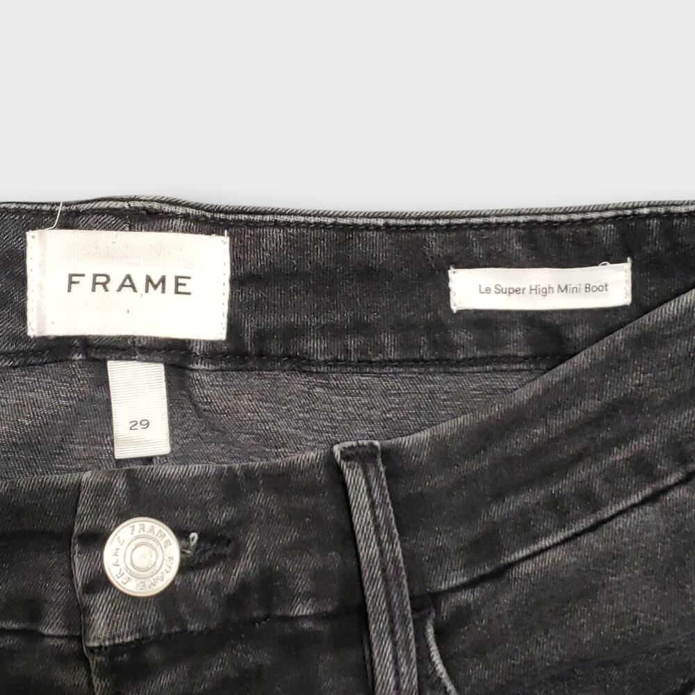 Frame Le Super High Mini Boot Split Hem Jeans Nig… - image 6